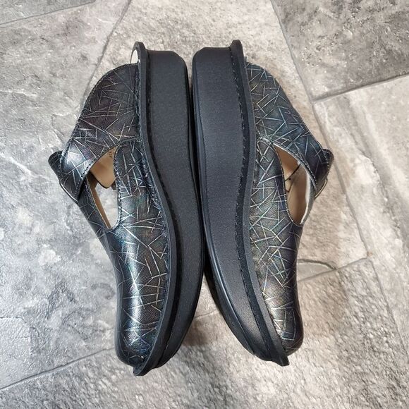 Alegria Classic Lazer Tag Rainbow Mermaid Multicolor Slip-on Mules Clogs 41 - Picture 4 of 9